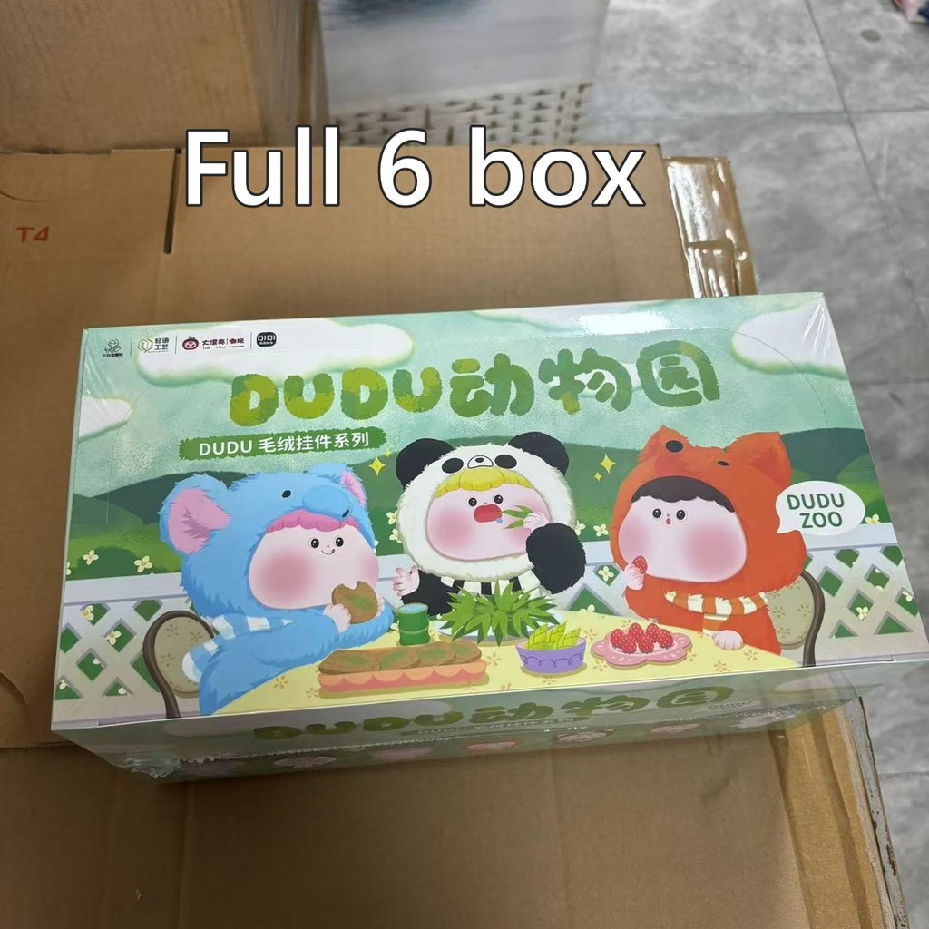 Full 6 กล่องDUDU Zoo Series Plush Blold กล่องของเล่น Kawaii สัตว์ Action Figure Caixa Caja Surprise 