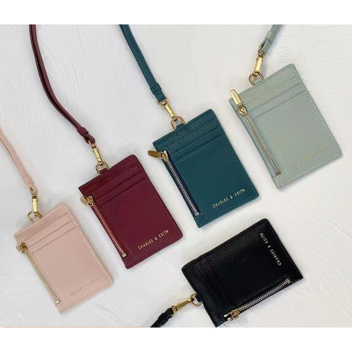 CNK Side Zip Card Holder Womens Lanyard Short Wallet CK Card Wallet CK6-50701105