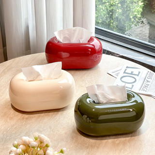 กล่องทิชชู่ทราเวอร์ติน สำหรับตกแต่งโต๊ะกาแฟในห้องนั่งเล่น ที…