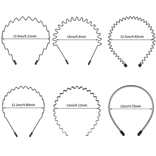 6 ชิ้น/เซ็ต Simple Wavy ที่คาดผมที่มองไม่เห็นสําหรับผู้ชายผู้หญิงกีฬาอินเทรนด์ Bangs Hairband คงที่
