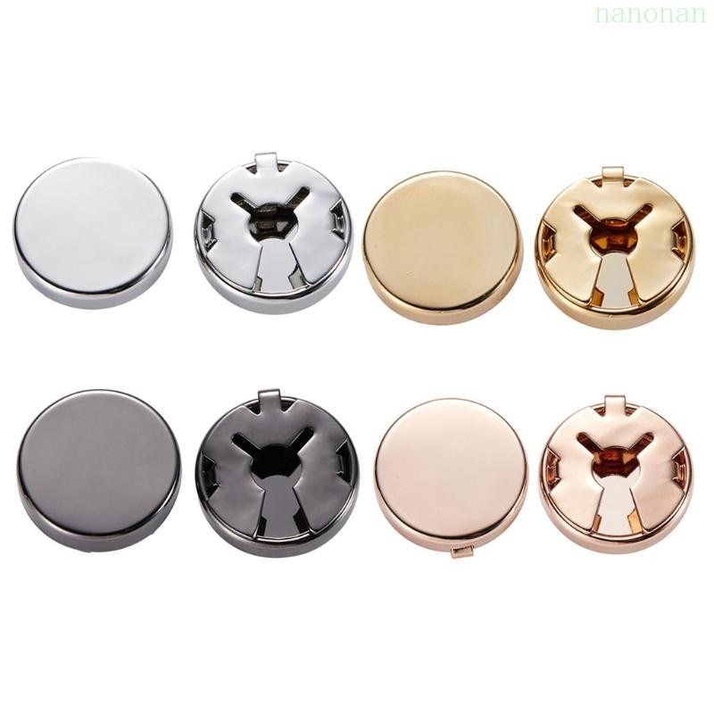 Nan 1 คู่ฝาครอบปุ่มกลมทองเหลือง Cufflinks ฝาครอบปุ่ม Cuff Links Theme Party