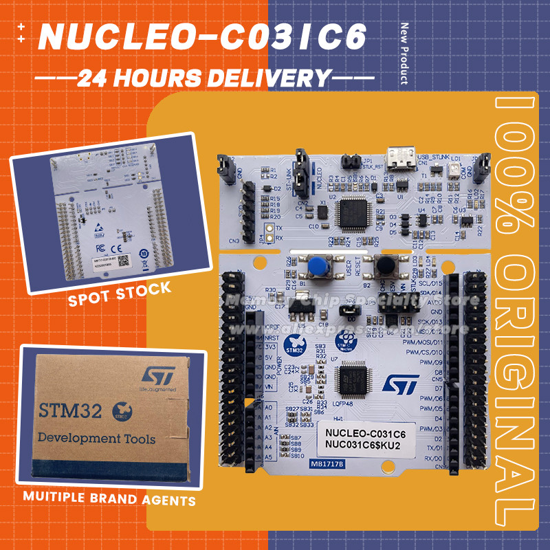 1ชิ้น/ล็อต! NUCLEO-C031C6 STM32C031C6T6 บอร์ดพัฒนา Nucleo-64 ARM STM32C031 ใหม่
