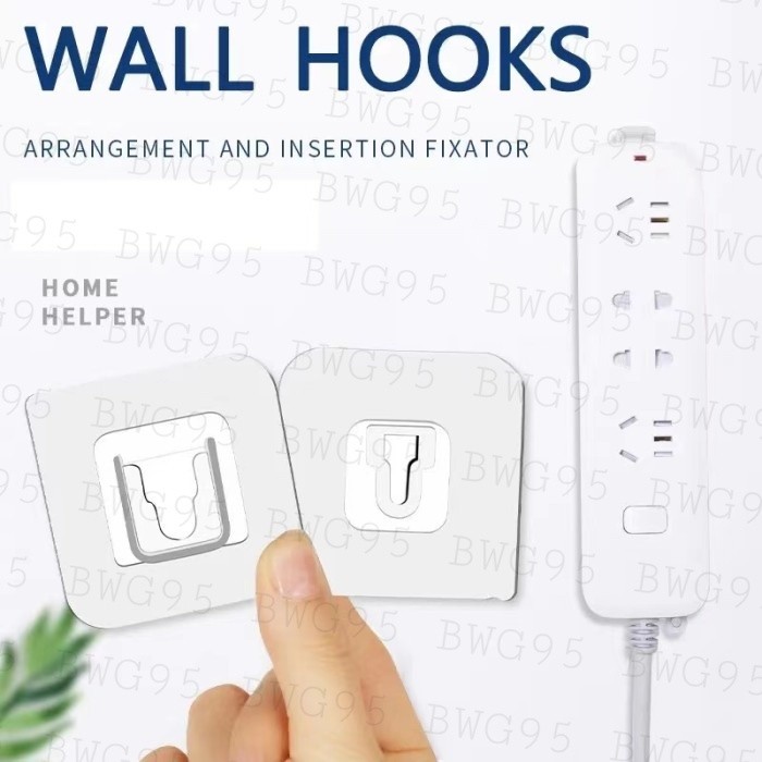 GANTUNGAN Strong Wall Hook Socket Hanger / Wall Hook Plus Minus / Wall Halder Hook / Wall Socket Han