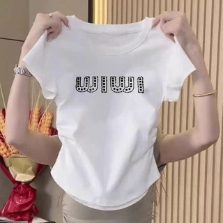 เสื้อยืดสวยๆผู้หญิง ครอปแขนสั้น คอกลม ผ้าเรย่อน ยืดเยอะม้าก ผ้าไม่หนา รุ่น ครอปเรียบเสื้อเชิ้ตทรงสลิมเสื้อน่ารักและเรีย