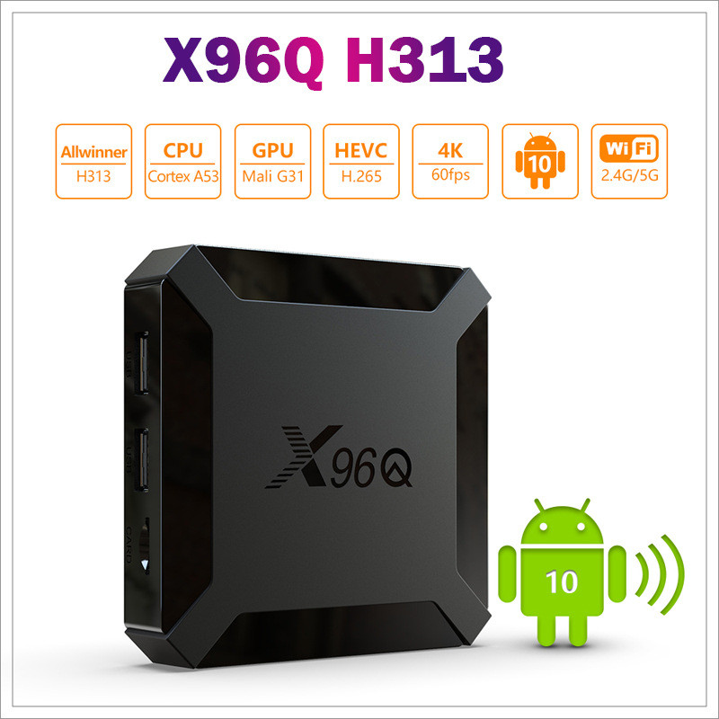 [จัดส่งในวันเดียวกัน] X96 Q4K HD Allwinner H313 กล่องทีวีหลาย USB Android Box X96Q เล่นได้