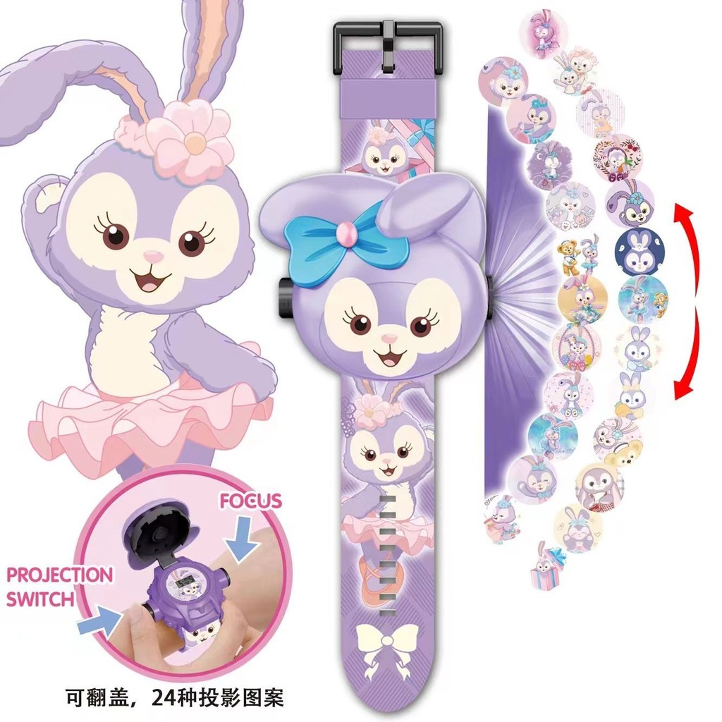 Kt kt Cat Cartoon Projection Watch hellokitty Cat Electronic Watch KUROMI KUROMI Childrens Gift Beau