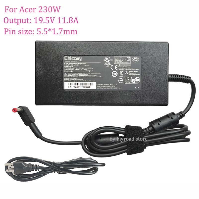 สําหรับ ACER 230W AC Power Adapter สําหรับ Predator Helios 300 PH315-53-77N5 Nitro 16 Neo 14 แล็ปท็อ