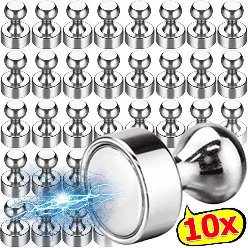 2-10 ชิ้นแม่เหล็กที่แข็งแกร่ง Pushpins / ตู้เย็น Neodymium Thumbtack / ไวท์บอร์ดแม่เหล็ก Push Pin