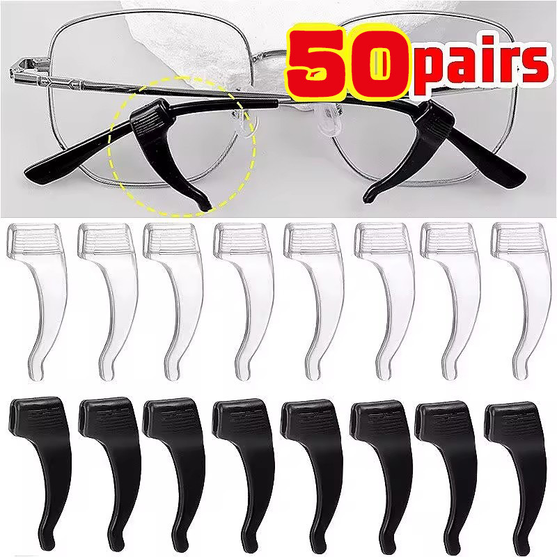 10/30/50 คู่ Anti Slip แว่นตาที่เกี่ยวหู - ซิลิโคนแว่นตาขา Grip
