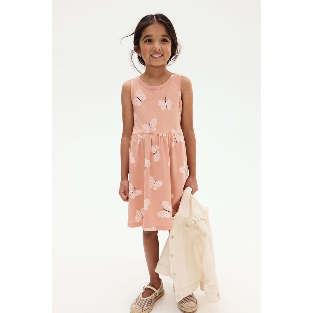 H&M(เอชแอนด์เอ็ม) ชุดเดรสผ้าฝ้ายลายพิมพ์ เด็กผู้หญิง 1157735_22