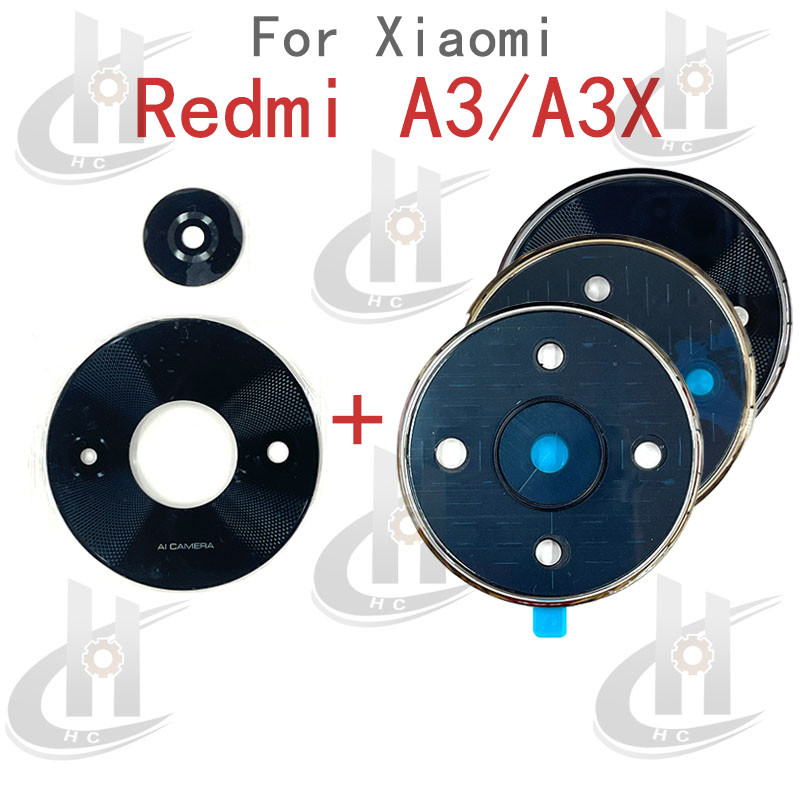 ด้านหลังกล้องแหวนเลนส์ฝาครอบกรอบสําหรับ Xiaomi Redmi A3 / A3X 23129RN51X 24048RN6CG อะไหล่