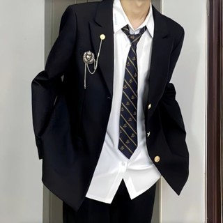 EERSHENSHI All-Matching แฟชั่นสไตล์ญี่ปุ่นไวน์แดงเสื้อสูทผู้…