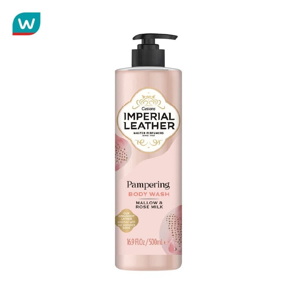 Imperial อิมพีเรียล เลเธอร์ บอดี้ วอช แพมเพอรึ่ง แมลโลว์ แอนด์ โรส มิลค์ 500 มล.