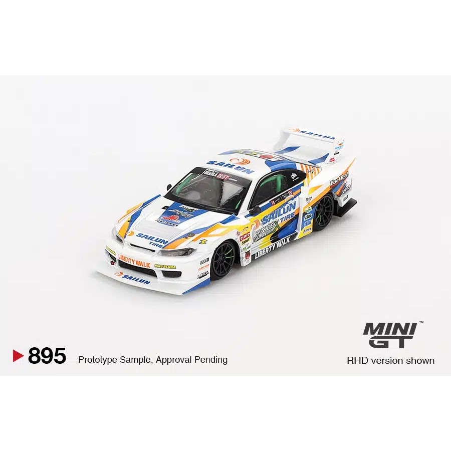 MINI GT No.895 Nissan LB-Super Silhouette S15 SILVIA #555 2023 Formula Drift Japan MGT00895