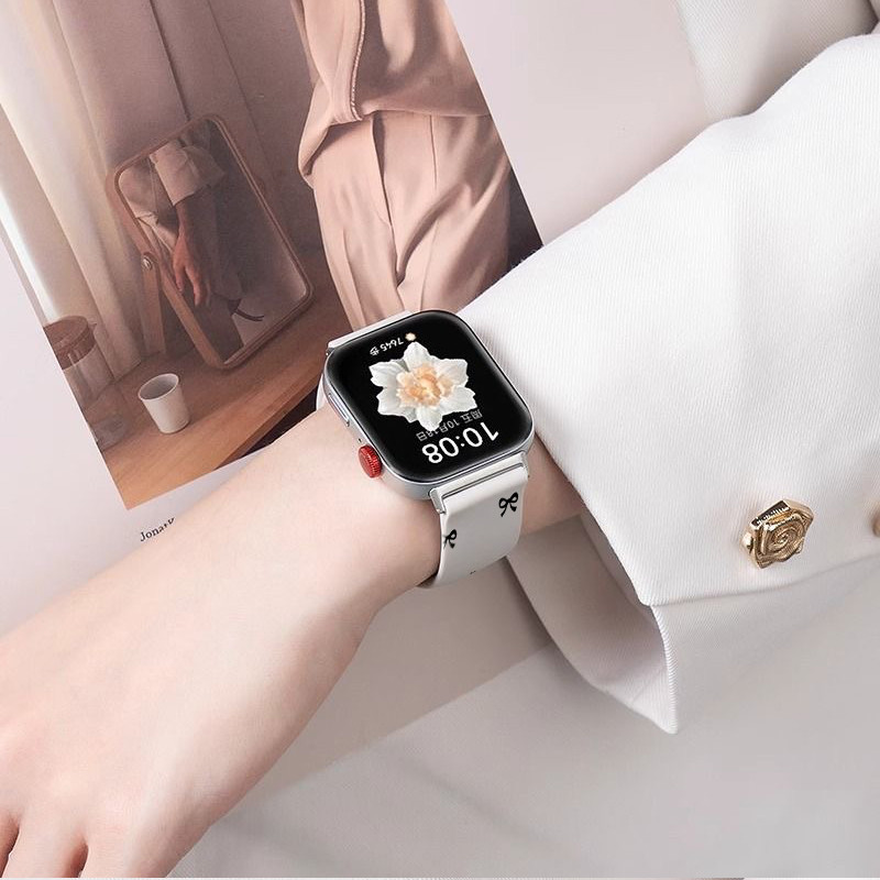 สายนาฬิกาโบว์สวยเหมาะสําหรับ Apple Watch 1 Series 2 Apple Watch Series 3 Apple Watch Series 4 Apple 