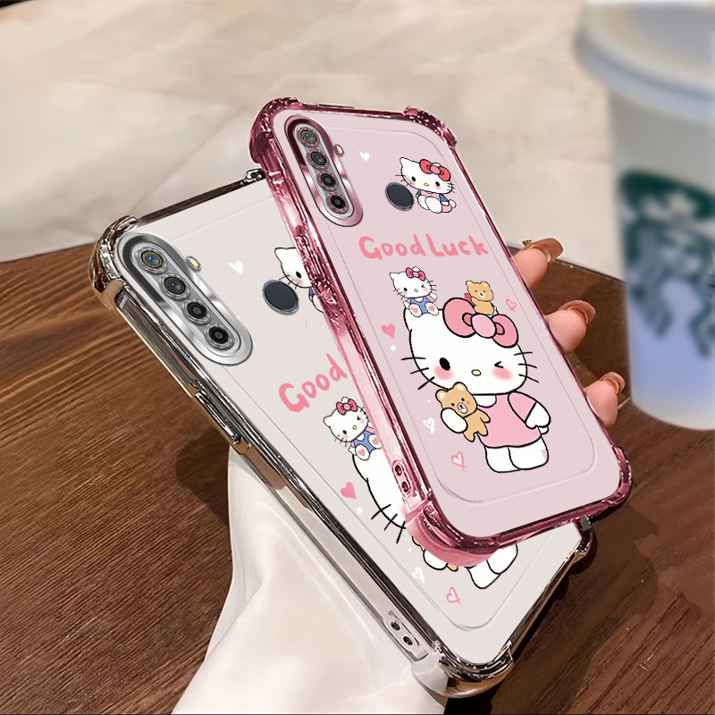 เคส Realme 5 6 pro 5i 5s 6i C3 Narzo 10 เคสโทรศัพท์ 2025 ใหม่ซิลิโคนป้องกันสี่มุม SJKTM