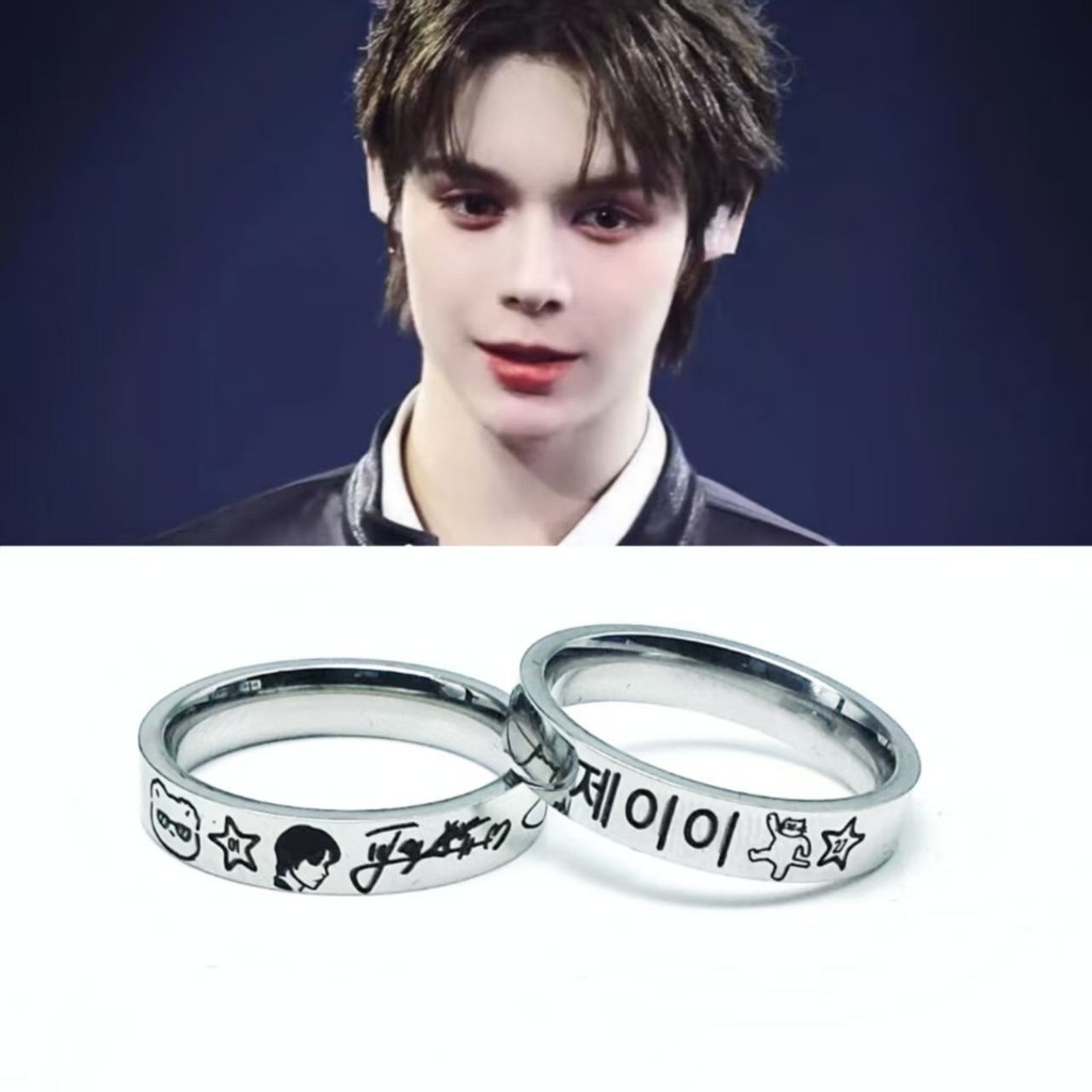 ✨เข็ม✨Smtr25 กลุ่มผู้ชาย Lin Zhongsheng jayj Graffiti วันเกิดลายเซ็นพัดลมเชียร์สินค้าแหวนมูลค่าสูง✨ก