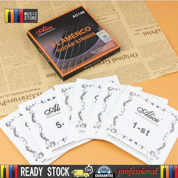 Alice AC149 สายกีต้าร์คริสตัลไนลอนและเศษไม้คาร์บอนชุบทองแดงไขลานเคลือบป้องกันสนิม