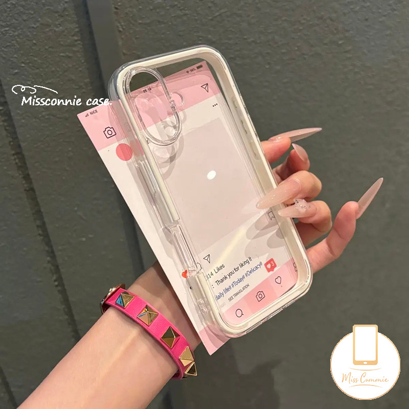 หรูหรา 2 in 1 กันกระแทกกันชนสีลูกกวาดสําหรับ IPhone 17 Pro Max 11 13 14 15 12 16 Pro Max Air 12 13 14 15 16 Pro 15 14 16 Plus โปร่งใสนุ่ม Tpu Cover - รูปที่ 4