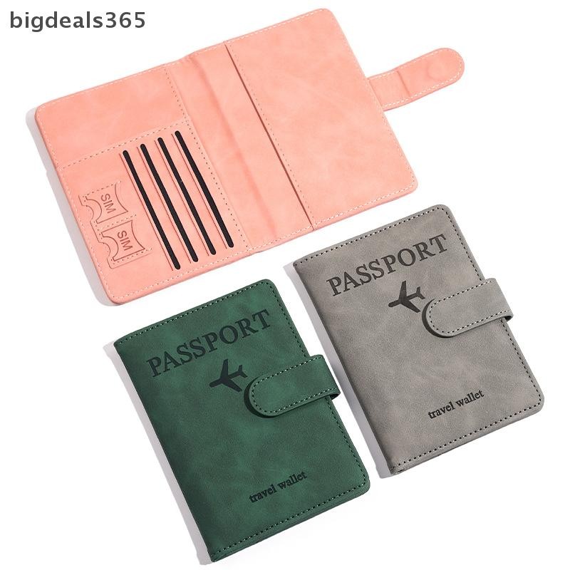 [bigdeals365] Antimagnetic&Anti-theft Passport Holder Covers Case Travel Credit Card Wallet Leather Passport Book For Women/Men Passport Cover New Stock