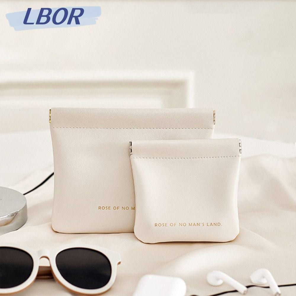 LBOR กระเป๋าจัดระเบียบเครื่องสําอาง, กระเป๋าแต่งหน้าลิปสติก PU แบบพกพา, กระเป๋าเดินทางแฟชั่น Simple Mini Key กระเป๋าใบเล็กสําหรับผู้หญิงหญิง