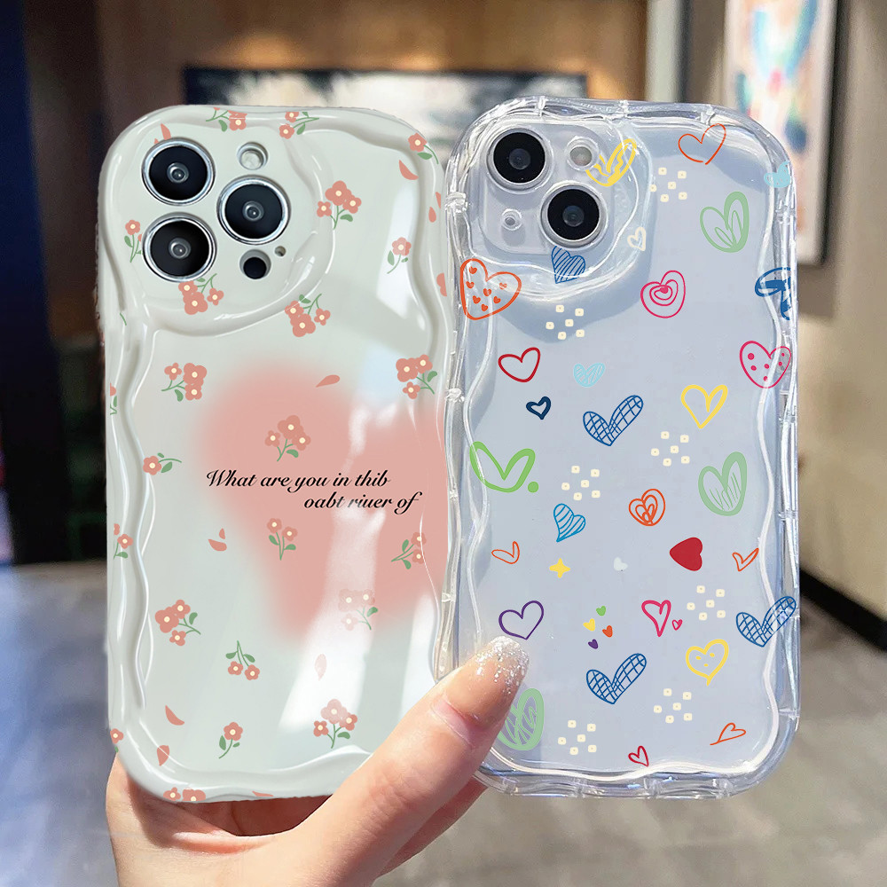 Gradient Love สําหรับRealme 14 Pro Plus 5G 11 12 13 + Plus C75 C53 C55 C35 C15 C20 C21 Q 5PROซิลิโคน