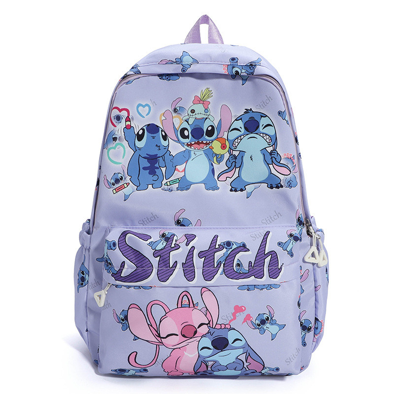 GNN Stitch กระเป๋าเป้สะพายหลังสําหรับนักเรียนความจุขนาดใหญ่น้ําหนักเบาพิมพ์แฟชั่นกระเป๋านักเรียนหญิง NNG