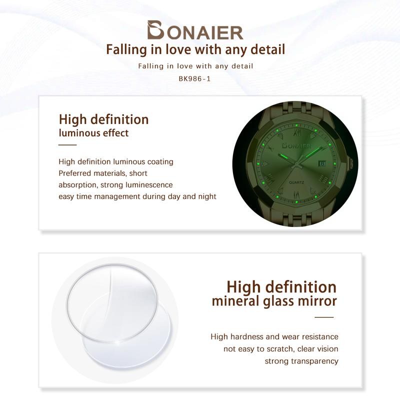 นาฬิกาผู้หญิงแฟชั่น CHAXIGO&BONAIER นาฬิกาเพชรกระจก ดีไซน์ไม่ซ้ำใคร นาฬิกาผู้หญิงที่สง่างาม เหมาะสำหรับผู้หญิงอายุน้อย BK986-1 - รูปที่ 6