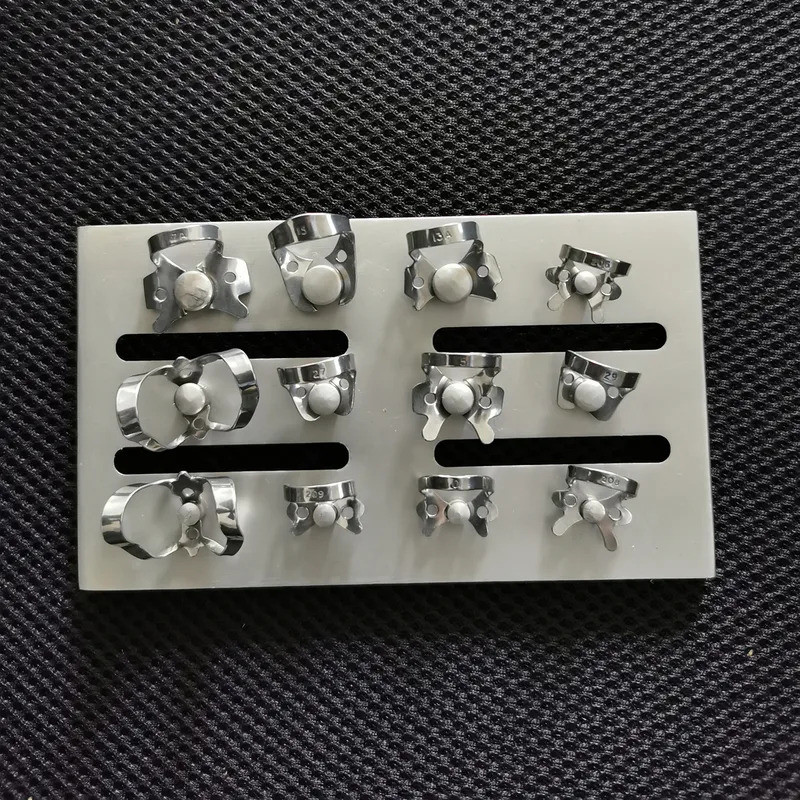 12pcs/lot Dental Oral Care Clip Rubber Dam Holder Dental Rubber Dam Clamp Clip Stainless steel  Dent