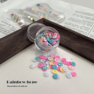 Ins Style Niche Style Unique Nails Material Beaded Nail Accessories Dopamine Color Wear Nail Mix Material