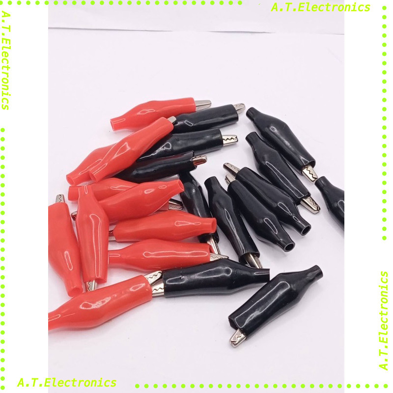 พร้อมส่ง! แพ็ค 1 / 10  คู่ ++ คลิป หนีบสายไฟ ปากจระเข้ ดำ-แดง ขนาด เล็ก / ใหญ่ ตัวเชื่อม สายไฟ ชื่อเยอะยิ่งคุ้ม