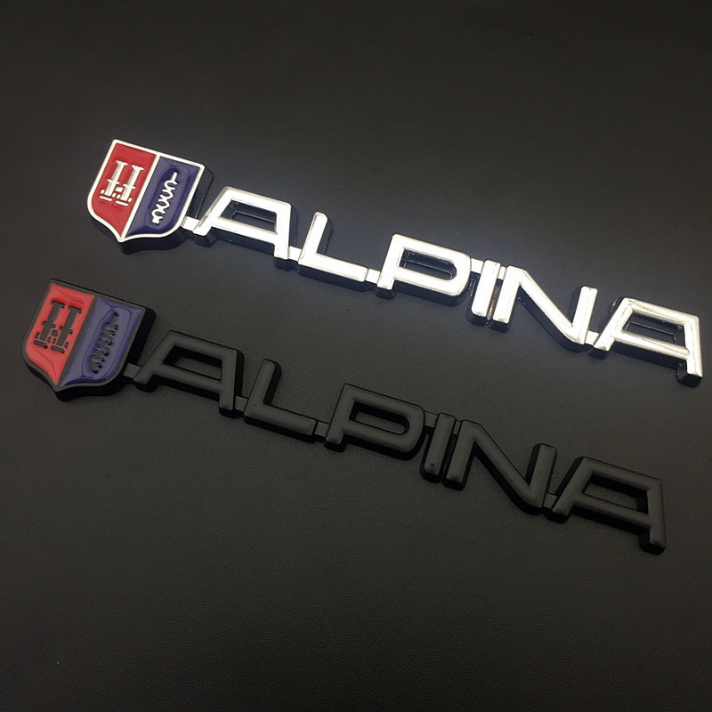 Applicable to Albina Car Logo Tail Tag Albina Alpina Metal Bumper Stickers Tail Tag Modified Car D6N