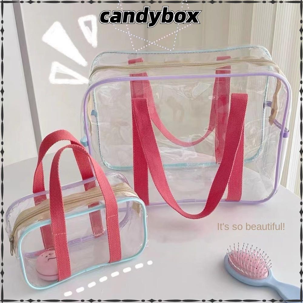 CANDYBOX Beach Bag, PVC Large Capacity Transparent Jelly Bag, Hot Sale Waterproof Transparent Tote Outdoor
