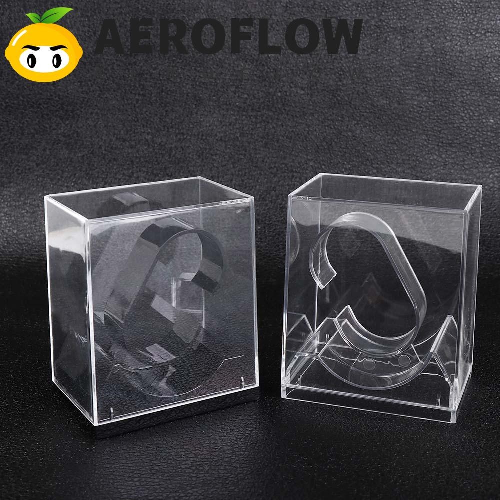 Aeroflow ผู้ถือจอแสดงผลนาฬิกาแบบพกพาคุณภาพสูงพลาสติกนาฬิกาข้อมือกรณีนาฬิกาชั้นวางจอแสดงผลกล่องเก็บเครื่องประดับแสดงกรณี
