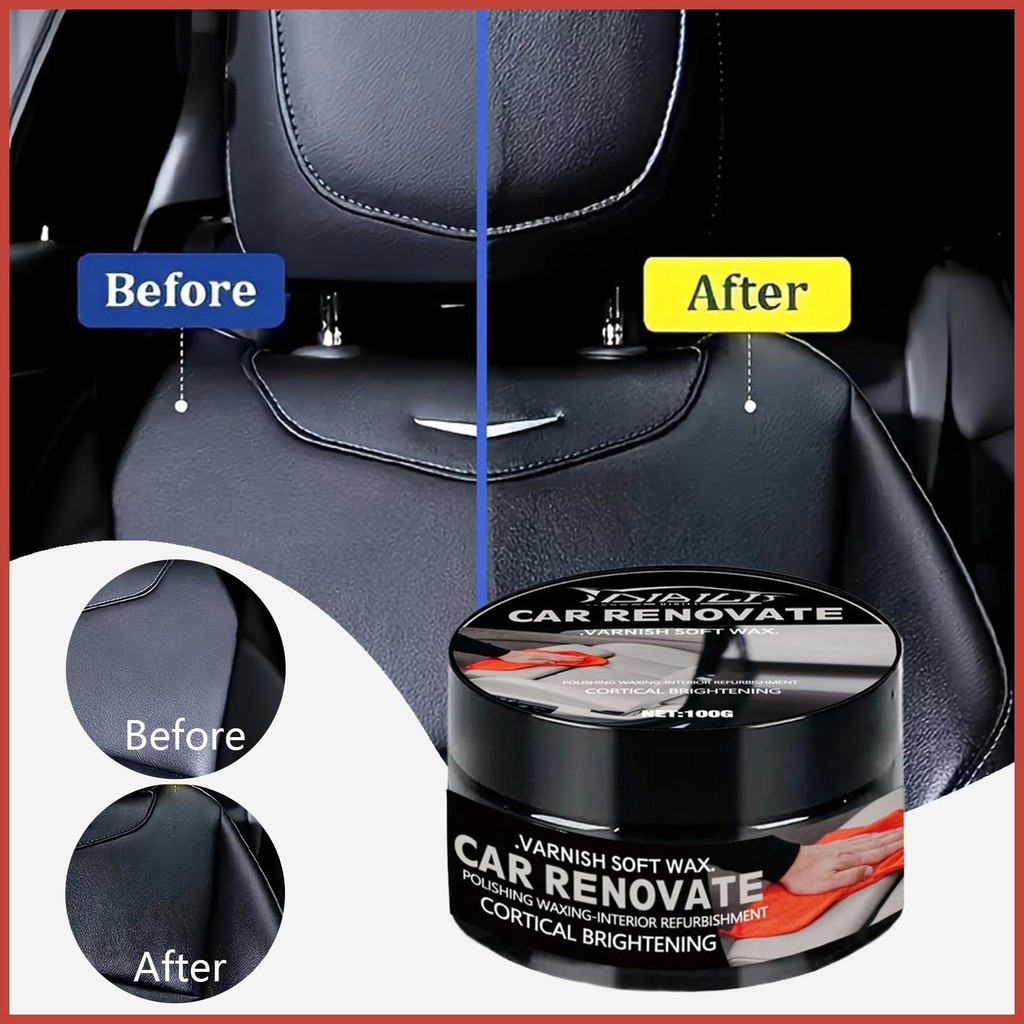 Dashboard Polish Wax อเนกประสงค์ Dashboard Polish Wax Car Seat Polish Kit Car Parts Restorer สําหรับ