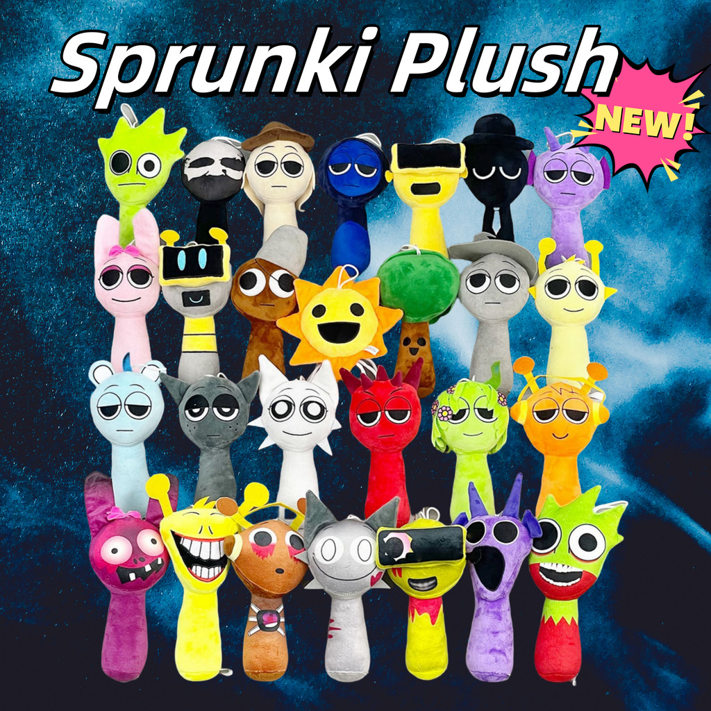 Kawaii Sprunki Plushie ของเล่น Sprunki สยองขวัญเกม Incredibox Plushies ของเล่นเกม Player ของขวัญตุ๊กตาสัตว์ยัดไส้นุ่มหมอนรูปตุ๊กตาเด็กคริสต์มาสของขวัญของขวัญวันเกิด