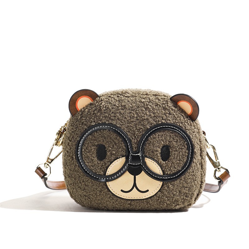 กระเป๋าสะพายไหล่ตุ๊กตาหมี All-Match Casual Ladies Messenger กระเป๋าแฟชั่น Commuter โทรศัพท์มือถือกระเป๋าสะพาย Messenger