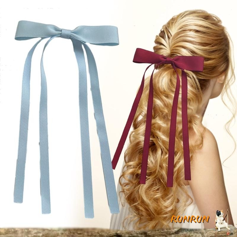 Runn ผู้หญิงสาว Elegant Bowknot รูปแถบคาดศีรษะ Lolitas Headwear กิ๊บติดผมทนทาน