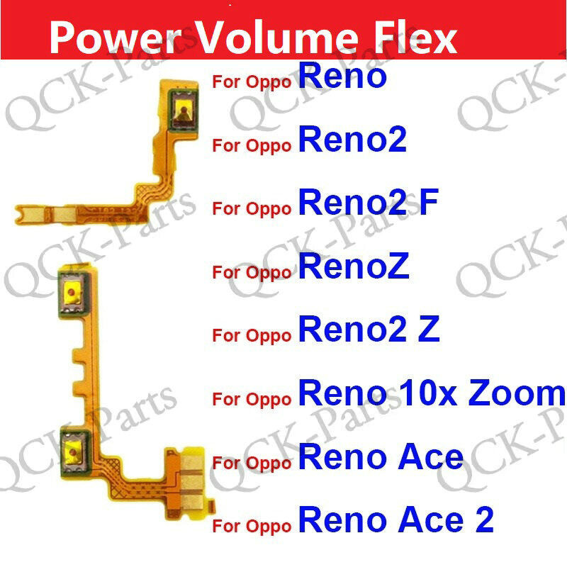 ปุ่มสวิทช์ไฟปุ่มปรับระดับเสียง Flex สําหรับ OPPO Reno Ace 2 Z 2 2F 2Z 10X ซูมอะไหล่ทดแทน