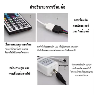 ไฟแต่งห้อง พร้อมส่งในประเทศไทย 5/10/15/20M RGB เสียบ USB 5V ริบบิ้น LED Strip Light IP65 ไฟตกแต่ง