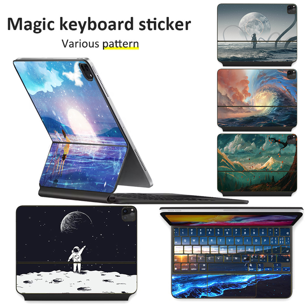 Anti Scratch Waterproof Vinyl Decal Skin Cover for Magic Keyboard 2024 2023 2022 2021 2020 iapd Pro 11 12.9 13 inch No Residue Sticker Film 8LXQ