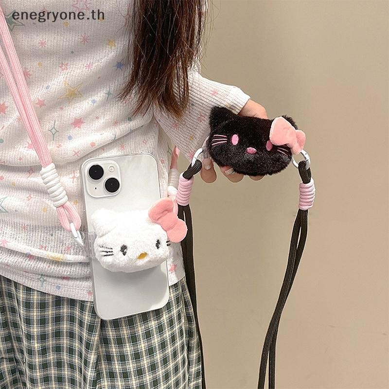 Eoth การ์ตูน Kt Cat สายคล้องโทรศัพท์มือถือเชือกไหล่พกพา Cross Body แขวนโซ่โทรศัพท์มือถือกลับคลิป Anti Loss Lanyard .