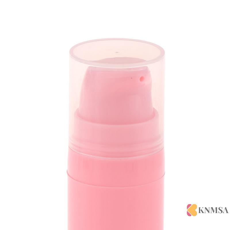 Knmsa] Refillable Lotion Fantless Pump Vacuum Toiletries Container Empty Plastic Cosmetic Bottle 5ml 10ml 15ml ศนนนเดิม