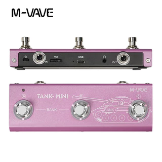 M-VAVE TANK MINI กีตาร์ไฟฟ้า/เบส Multi-Effects เหยียบรองรับ Tone Presets/Editing คุณสมบัติ 6 โมดูล 5 Delay Effects 6 Reverb Effects 3-Band EQ Adjuster