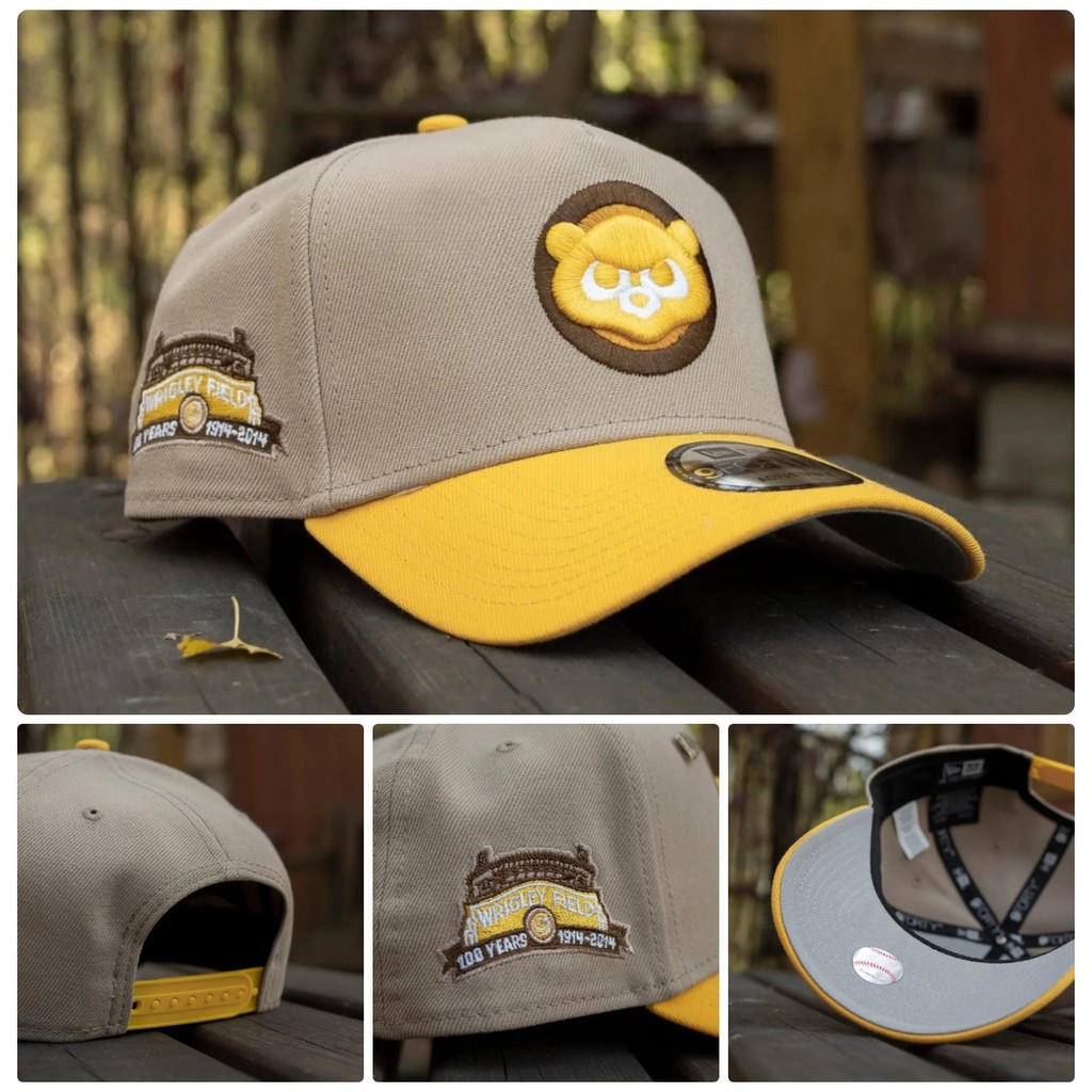 MLB Chicago Cubs Wrigley Field สีเทา UV Snapback หมวกปรับโค้ง Duckbill หมวก Hip-hop เบสบอลหมวก