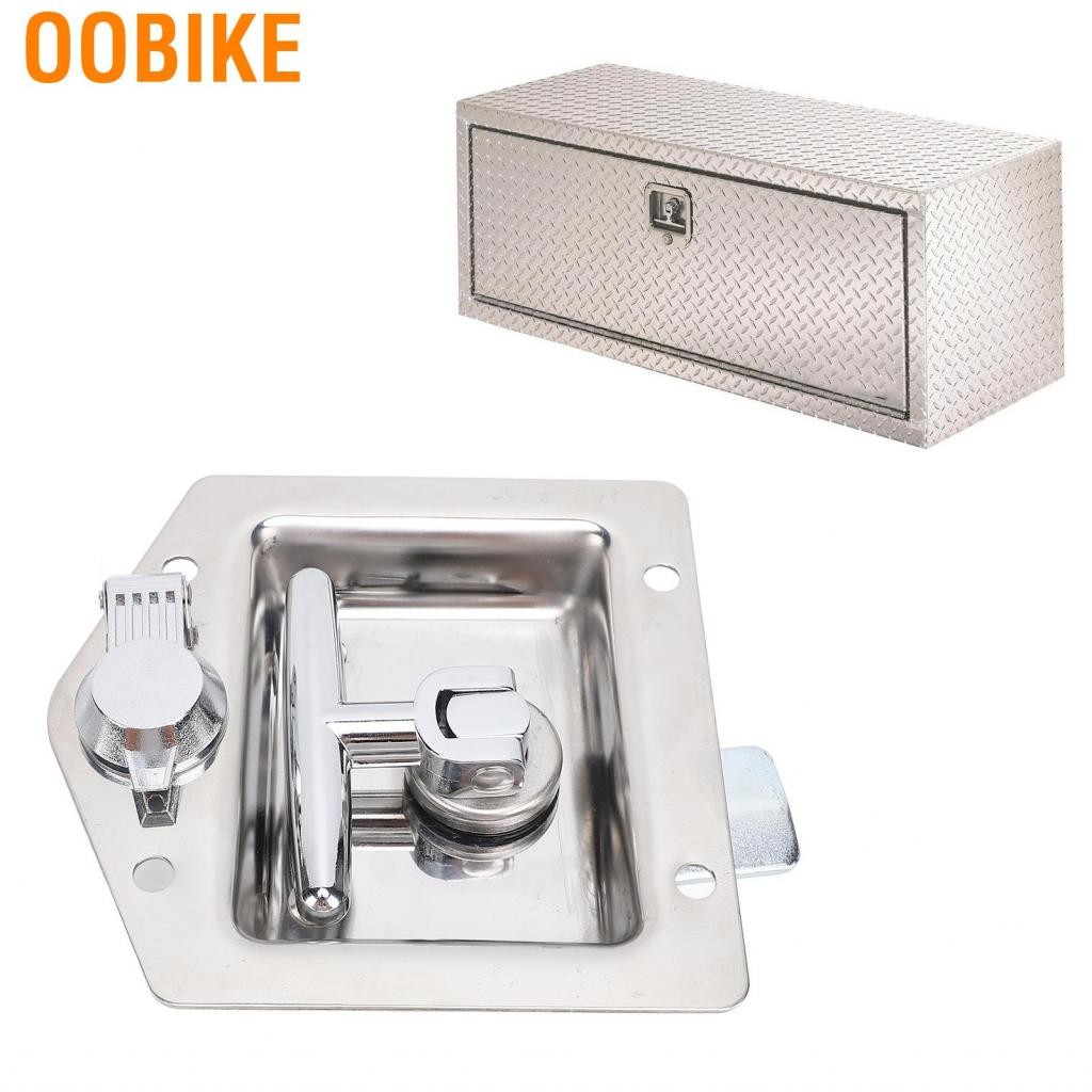 OObike Rv ประตูกล่องเครื่องมือล็อคสแตนเลสอายุการใช้งานยาวนานกันสนิมติดตั้งง่ายกล่องเครื่องมือจับสลักสำหรับคาราวานรถบรรทุกยานพาหนะ