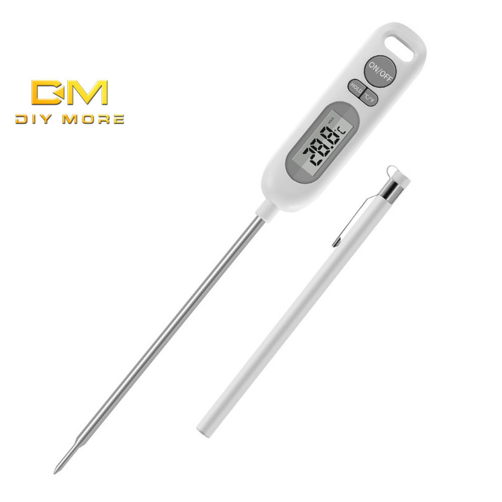 ทําเองเพิ่มเติม ดิจิตอลอ่านทันทีเครื่องวัดอุณหภูมิเนื้อครัวทําอาหารอาหารลูกอมเครื่องวัดอุณหภูมิสําหรับน้ํามันลึกทอดย่างบาร์บีคิวสูบบุหรี่เครื่องวัดอุณหภูมิ