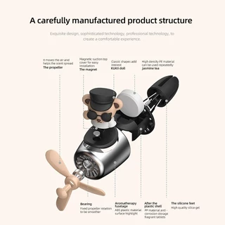 น้ําหอมปรับอากาศในรถยนต์ ตุ๊กตาหมี Pilot Car Air Freshener Air Outlet Wingman ใบพัดเครื่องปรุง Diffuser อุปกรณ์