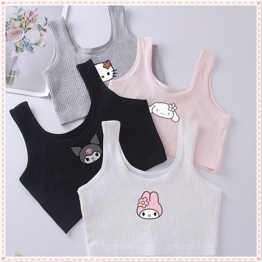 Girls Vest Protection Design Comfort Vest New Underwear Age-appropriate Design School-age Childrens Clothing Girls Underwear Easy To Wear Anti-bump Underwear JOYFEEL
