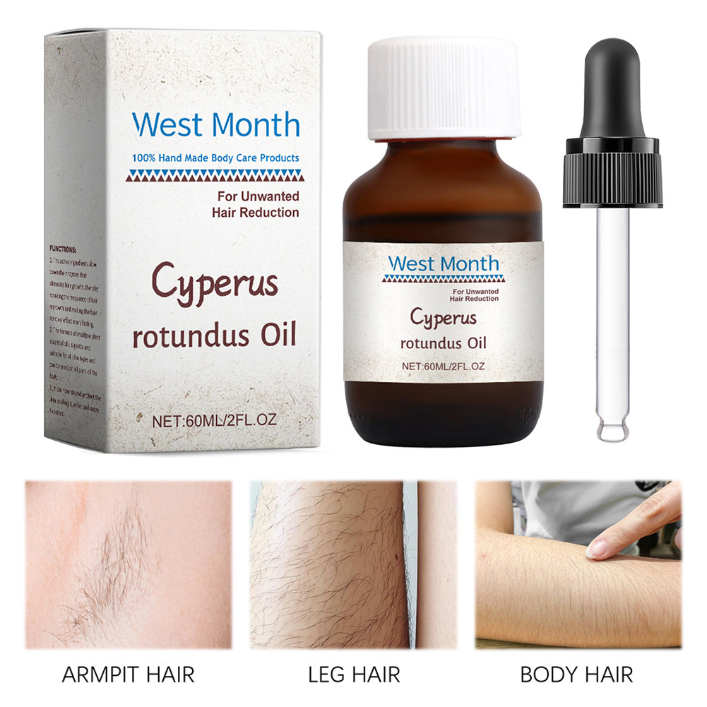 60ml Cyperus Rotundus น้ํามัน Cypress Essential Oil ลดผม Body Growth Soothing Oil พร้อม Dropper สําห